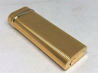 Rare Auth CARTIER Trinity 3 - Color Ring K18 Gold - Plated Checkered Lighter 4