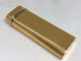 Rare Auth CARTIER Trinity 3 - Color Ring K18 Gold - Plated Checkered Lighter 5
