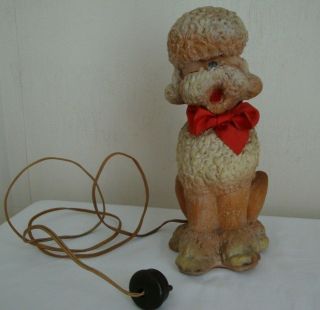 Vintage Combex Creations Poodle Dog Light/ Small Lamp 50 