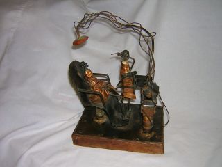 Vintage Dentist Scrap Metal & Spark Plugs Folk Art Sculpture Unique & Funny