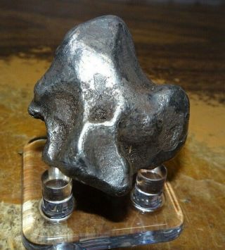 74 Gm.  Sikhote Alin Iron Meteorite ; Top Grade; Russia With Stand; Museum Grade