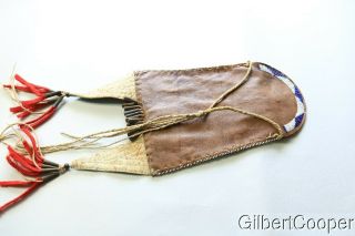 SIOUX BEADED TAB BAG W/HORSE DESIGN AND DROPS 4