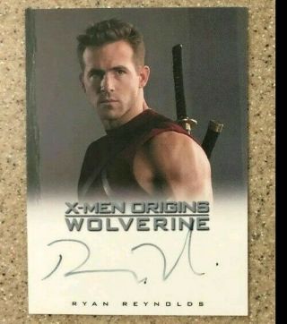 X - Men Origins Wolverine Autograph Card Ryan Reynolds Deadpool
