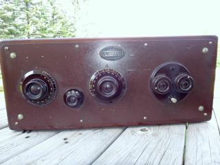 Antique Atwater Kent Model 19 Tube Radio Receiver Wooden Case C1920 