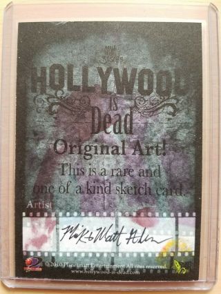 Hollywood Is Dead Sketch Card Clint Eastwood Good Bad and Ugly Mick Matt Glebe 2