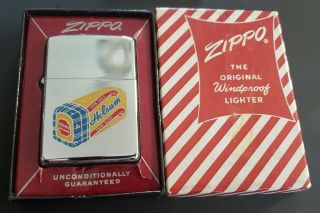 Vintage 1961 Zippo Lighter Advertising Holsum Bread Arizona Great Graphics Nrmib