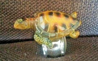Authentic HANS TURNWALD Set of 4,  Assorted Enamel Turtle Napkin Rings,  Signed 3