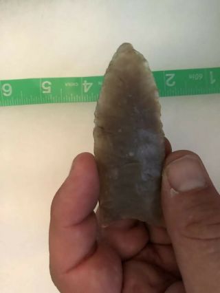 3” Paleo Fluted Translucent Clovis Found in Kansas Indian Arrowhead Artifact 6