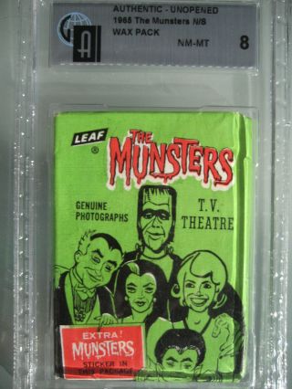 1964 The Munsters Photos Wax Pack Gai 8 Nm - Mt Authentic