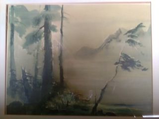 A Signed Lithograph,  " Imaginary Landscape " By Tyrus Y Wong