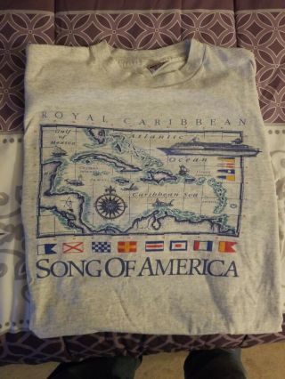Vintage Royal Caribbean Rci Song Of America Tee Shirt Rare