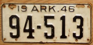 1946 Arkansas License Plate Number Tag
