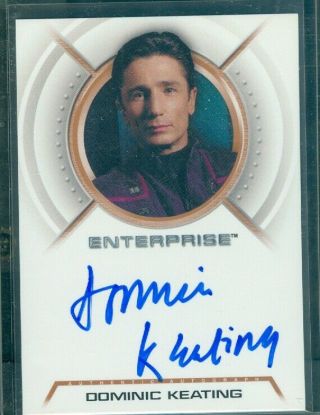Star Trek Enterprise Season 1 (a 1) Dominic Keating As Malcolm Reed Auto Card