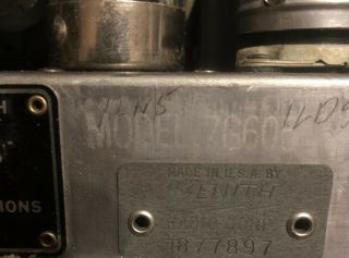 Zenith Transoceanic Bomber 7G605 Radio & Eveready Battery Case 8