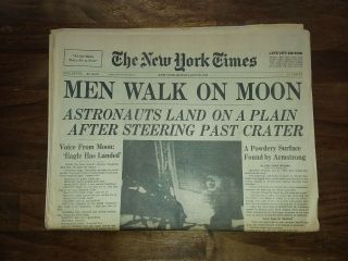 York Times July 21 1969 " Men Walk On The Moon " Complete Newspaper.