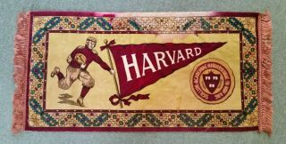 Harvard University,  Tobacco Felt Rug (giant Size 29 " X 13 1/4 ") 1900 