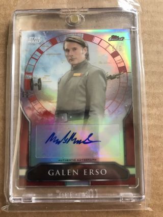 2018 Topps Finest Star Wars Rogue One Mads Mikkelsen Auto /5