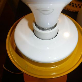 Mid Century Stemlite ball lamp by Design Line INC.  Bill Curry Yellow tulip base 4