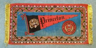 Princeton University,  Tobacco Felt Rug (giant Size 29 " X 13 1/4 ") 1900 