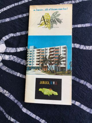 Vintage 1950s Arawak Hotel Brochure Mammee Bay,  Ocho Rios Jamaica,  B.  W.  I.
