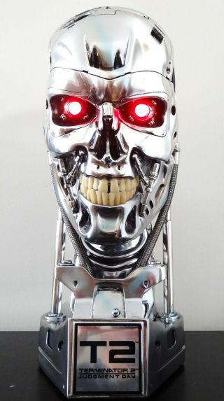 Sideshow Terminator T - 800 Life Size Endoskull Endoskeleton Chrome Bust Statue