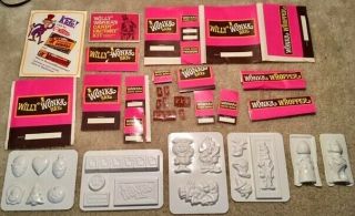 Vintage Willy Wonka Candy Factory Kit Candy Molds Wrappers Captain Crunch Quisp