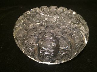 Vintage 7” Cut and Pressed Leaded Crystal Ashtray 3