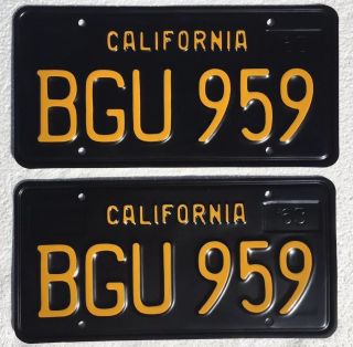 1963 California License Plates Pair Dmv Clear Professionally Restored