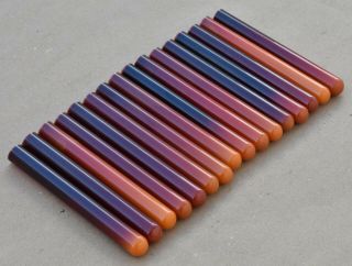 Faturan Authentic Bakelite Tubes Cherry Amber Catalin Sticks Veins 480 Gram