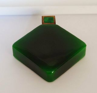 LARGE BACCARAT FOR YBRY ART DECO GREEN PERFUME BOTTLE 7
