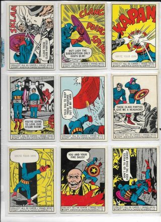 Marvel Heroes Complete Set Nm/mt Donruss 1966
