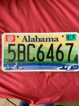 ALABAMA LICENSE PLATE HEART OF DIXIE RANDOM LETTERS/NUMBERS 3
