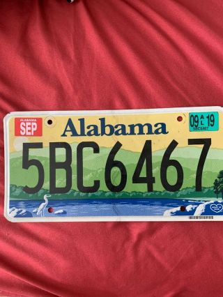 ALABAMA LICENSE PLATE HEART OF DIXIE RANDOM LETTERS/NUMBERS 4