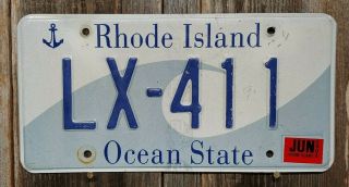 1996 Rhode Island " Passenger " License Plate W/2002 Renew.  Stkr.