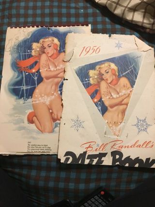 Complete 1956 " Date Book Calendar " By Bill Randall Pinup Frameable Pictures