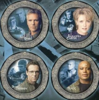 Stargate Sg - 1 Limited Edition Matched Numbered China Plate Set Of 4 1,