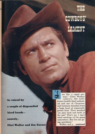 1959 Tv Article Clint Walker Cheyenne Bodie Western Tv Television Series