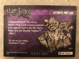 Harry Potter Deathly Hallows Life And Lies Of Albus Dumbledore Rare Variant Card 2