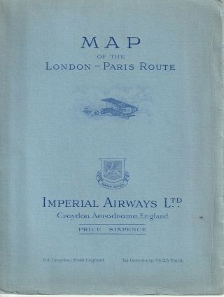 Imperial Airways London Paris Airline Route Maps