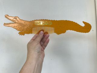 Rare Silver Springs Florida Souvenir Alligator Comb Made In Hong Kong