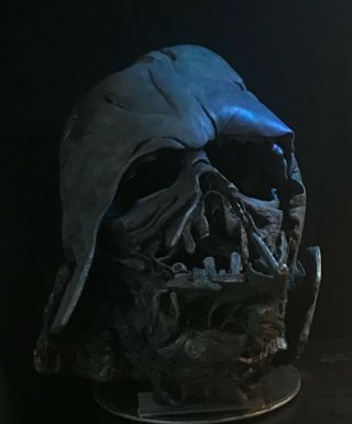 Melted Vader Helmet Tfa Star Wars The Force Awakens - Cast In Black Onyx - Kylo