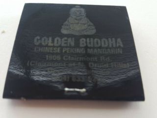 Matchbook Golden Buddha Cuisine.  Decatur Georgia.  Glossy,  Full G1