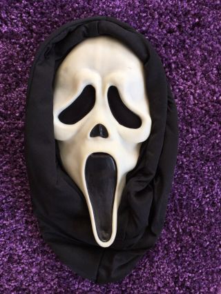 Scream Mask Fearsome Fantastic Faces Deluxe Hood Fun World Div Vintage Ghostface