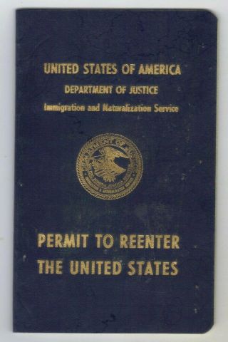 1961 Usa United States Expired Travel Document,  Passport For Permanent Residence