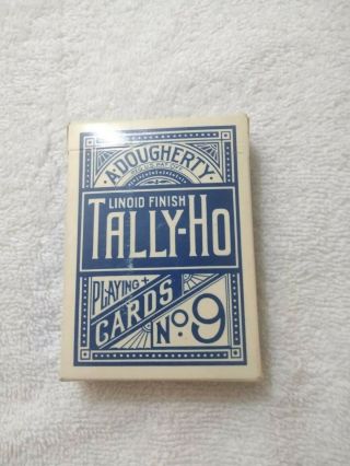 A.  Dougherty Antique Playing Cards Deck Tally - Ho No.  9 W/ Tax Stamps