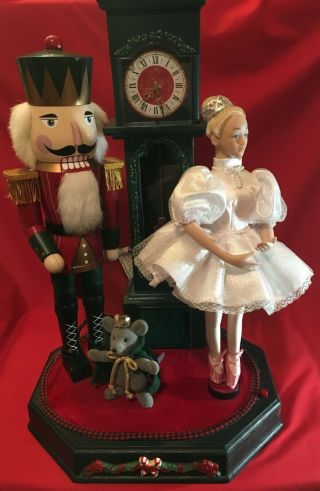 Christmas Animated Ballerina & Nutcracker Seiko Clock 1988 Holiday Creations 20 "