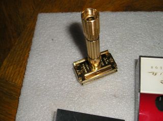 Vintage NOS Gillette Executive Gold 1958 D4 - Adj.  Razor - with case - 8