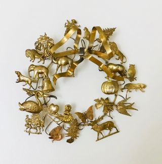 Vintage Dresden Petites Choses Brass Wreath