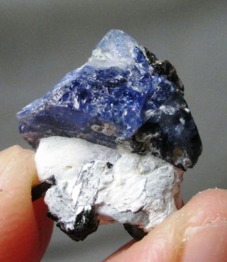 Large Partial Benitoite Crystal On Matrix - San Benito County,  California