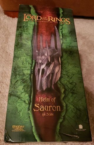 LOTR,  HELM OF SAURON - 1/4 scale,  MACE OF SAURON and 4 glass Goblets,  see details 3